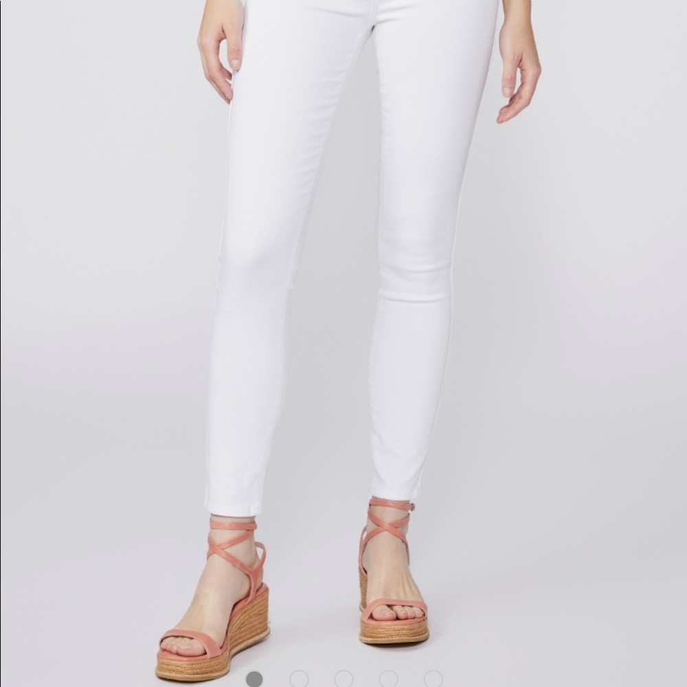 PAIGE HOUGHTON ANKLE SKINNY WHITE JEANS. 29